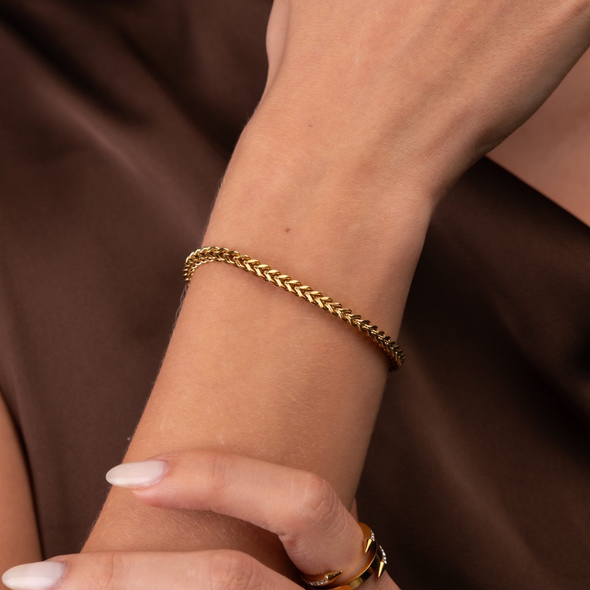 Adjustable Woven Bracelet 18k Gold Plated