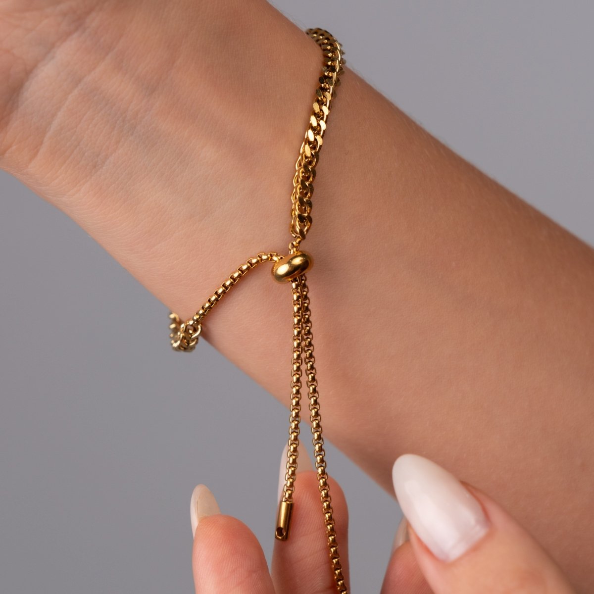 Adjustable Woven Bracelet 18k Gold Plated