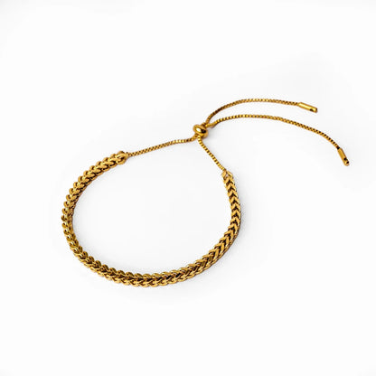 Adjustable Woven Bracelet 18k Gold Plated