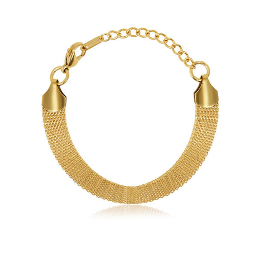 Smooth Weave Bracelet 18k Gold Plated