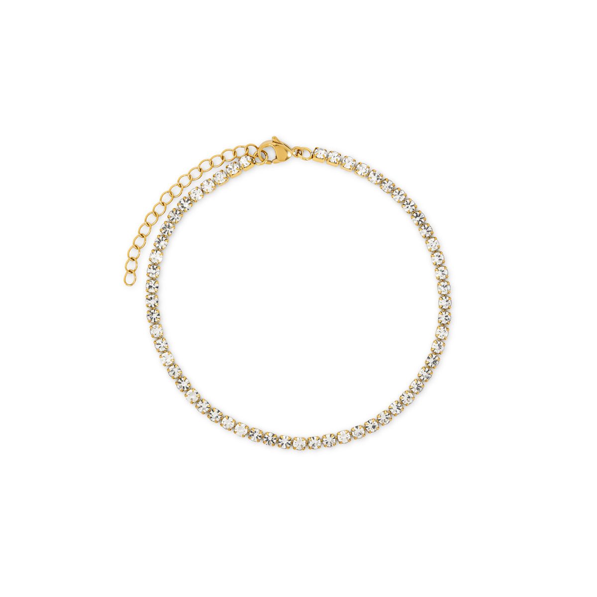 Amalfi Riviera Zirconia Anklet 18k Gold Plated