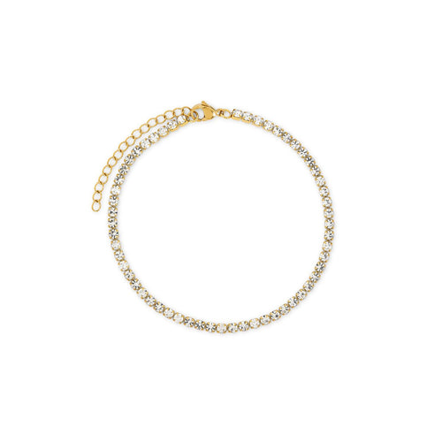 Amalfi Riviera Zirconia Anklet 18k Gold Plated