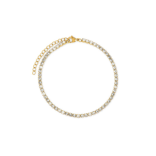 Amalfi Riviera Zirconia Anklet 18k Gold Plated