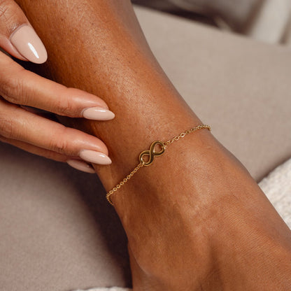 Infinity Anklet – 18k Gold Plated