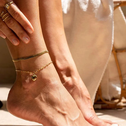 Love Anklet – 18k Gold Plated