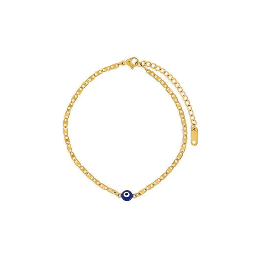 Evil Eye Anklet 18k Gold Plated