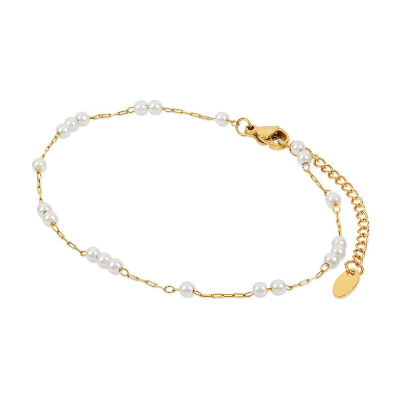 Delicate Pearl Anklet - 18k Gold Plated